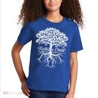 Cool Rooted In Chriscute Gift Christian Faith Gift Bible Verse Funny Gift Kids T-Shirt thumb 2