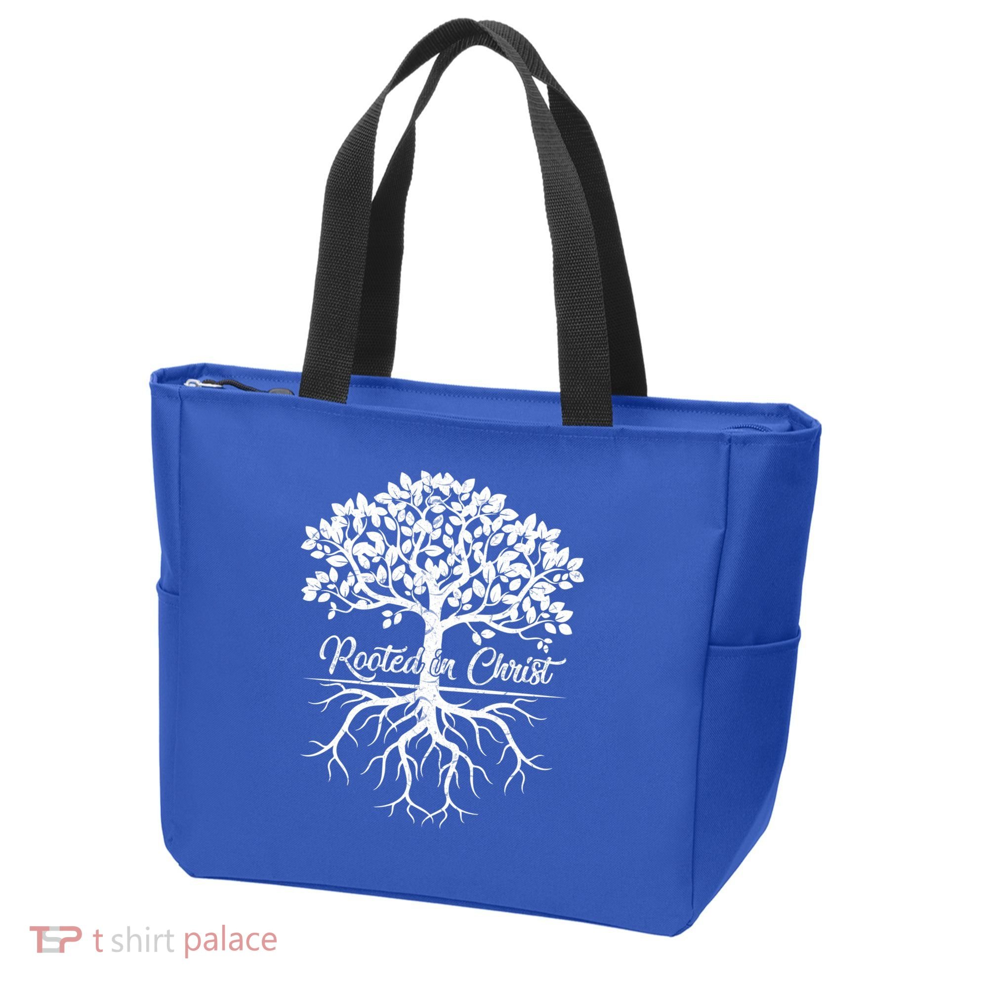 Cool Rooted In Chriscute Gift Christian Faith Gift Bible Verse Funny Gift Tote Bag