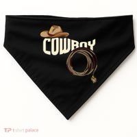 Cow Rodeo I Rodeo Riding Lovers I Cow Gift USA-Made Doggie Bandana thumb 0