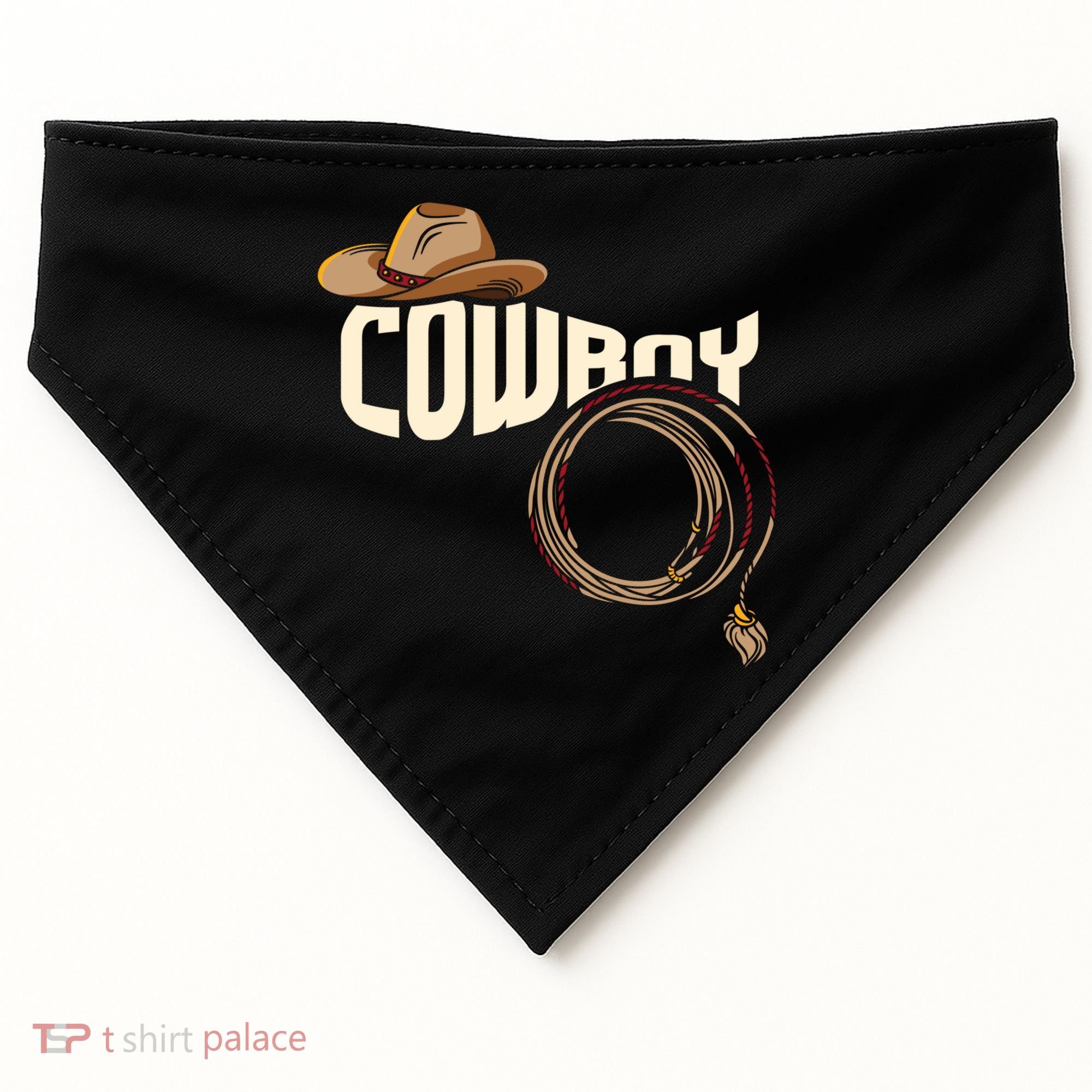 Cow Rodeo I Rodeo Riding Lovers I Cow Gift USA-Made Doggie Bandana