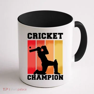 Cricket Player Champion Coffee Mug back