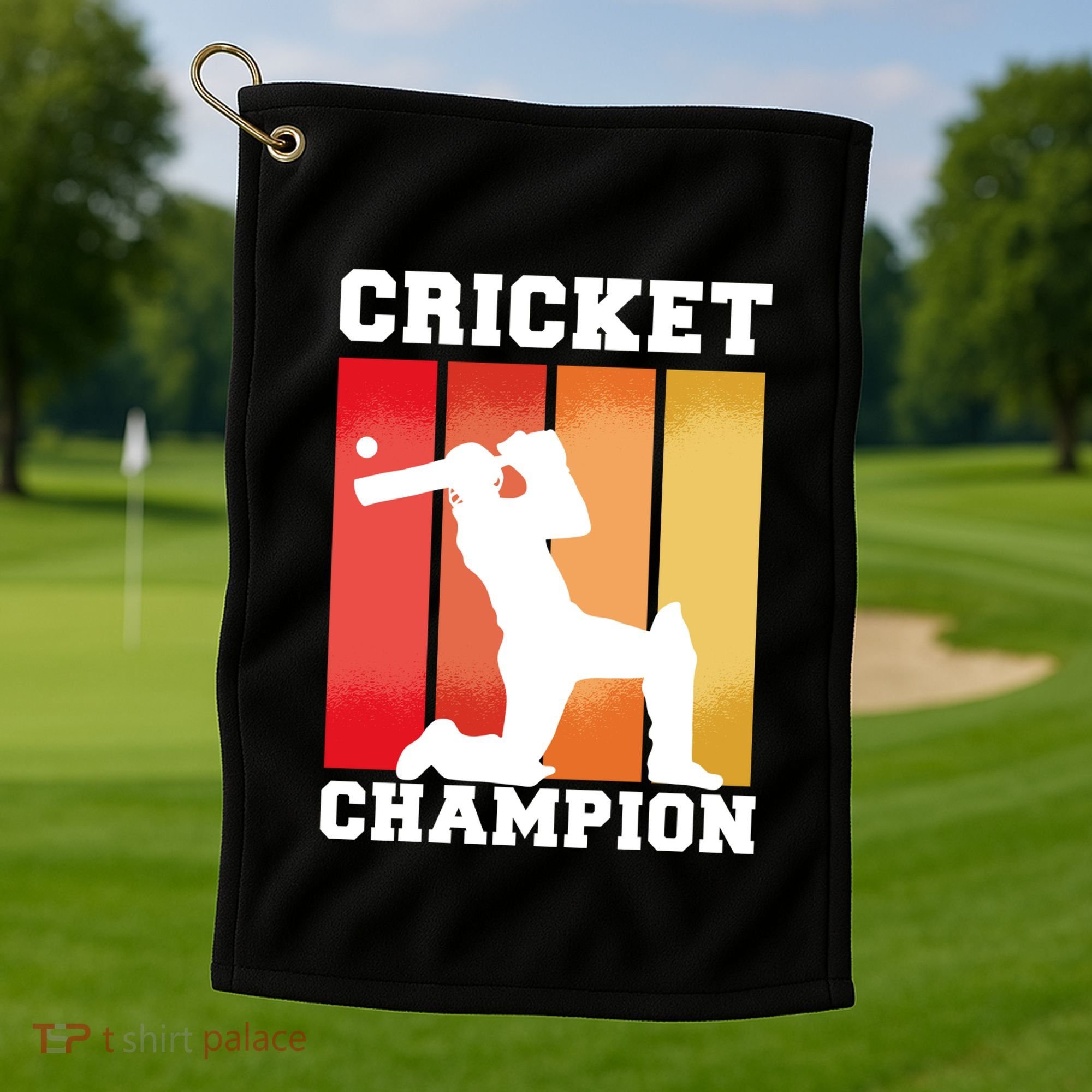 Cricket Player Champion Golf Towel