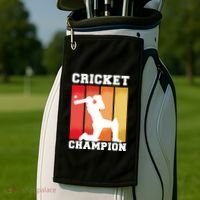 Cricket Player Champion Golf Towel thumb 2