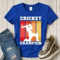 Cricket Player Champion Women's T-Shirt thumb 3