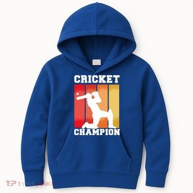 Cricket Player Champion Kids Hoodie
