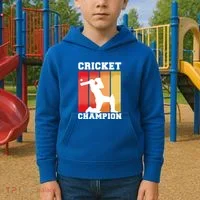 Cricket Player Champion Kids Hoodie thumb 2