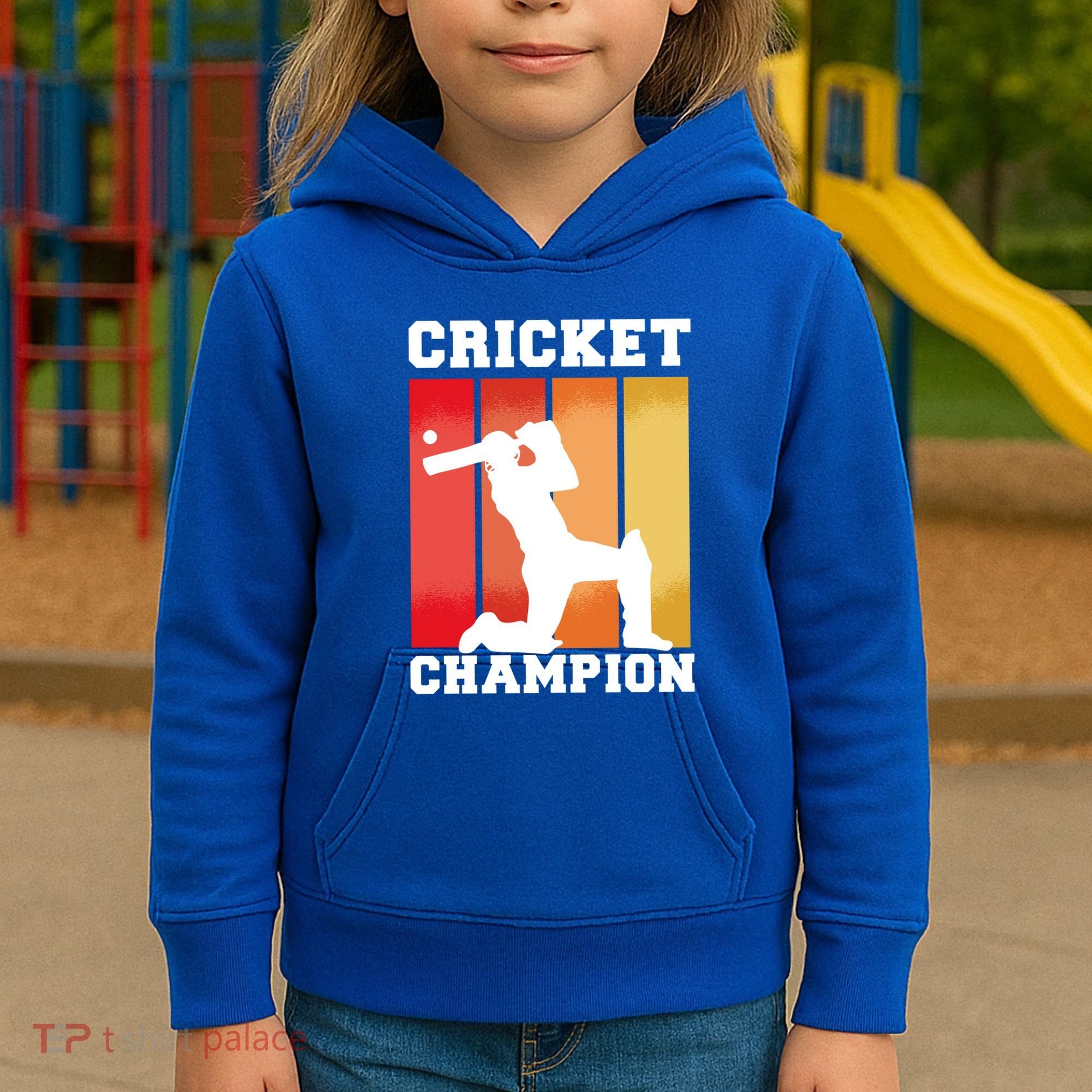 Cricket Player Champion Kids Hoodie