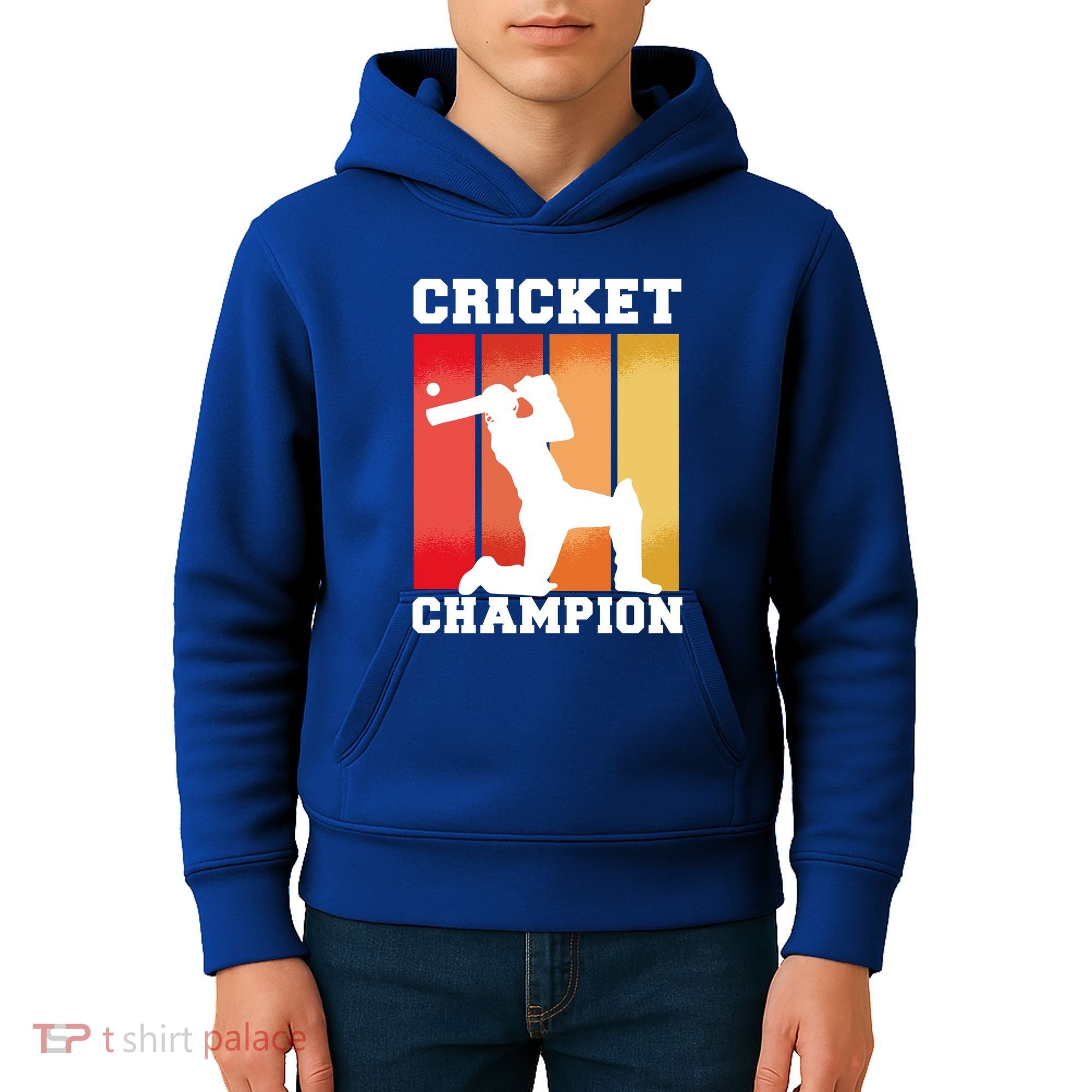 Cricket Player Champion Kids Hoodie