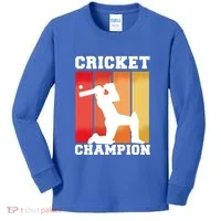 Cricket Player Champion Kids Long Sleeve Shirt thumb 0