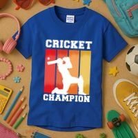 Cricket Player Champion Kids T-Shirt thumb 3