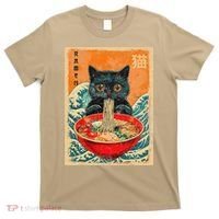 Cat Ramen Japanese Anime Funny Graphic Tees Kawaii Cat T-Shirt thumb 0