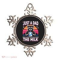 Cute Raccoon Just A Dad Who Always Came Back With The Milk Ornament thumb 0