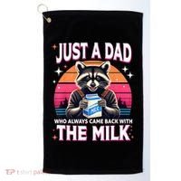 Cute Raccoon Just A Dad Who Always Came Back With The Milk Golf Towel thumb 0