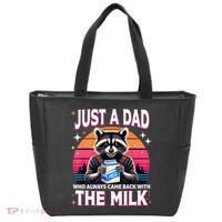 Cute Raccoon Just A Dad Who Always Came Back With The Milk Tote Bag thumb 0