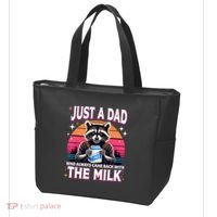 Cute Raccoon Just A Dad Who Always Came Back With The Milk Tote Bag thumb 3