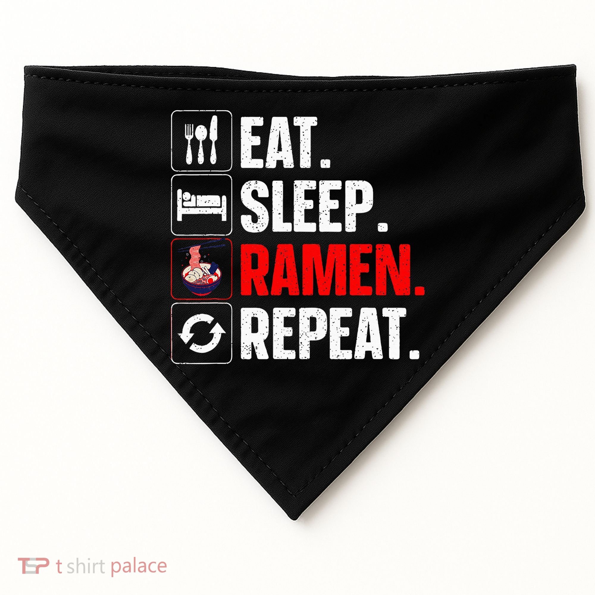 Cool Ramen Japanese Ramen Noodles Lover USA-Made Doggie Bandana