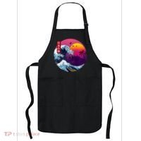 Cool Retro Japanese Sunset The Great Wave Off Kanagawa Apron thumb 0