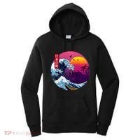 Cool Retro Japanese Sunset The Great Wave Off Kanagawa Women's Hoodie thumb 0