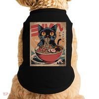 Cat Ramen Japanese Funny Graphic Kawaii Cat Anime Doggie Tank thumb 0