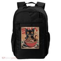 Cat Ramen Japanese Funny Graphic Kawaii Cat Anime Backpack thumb 0