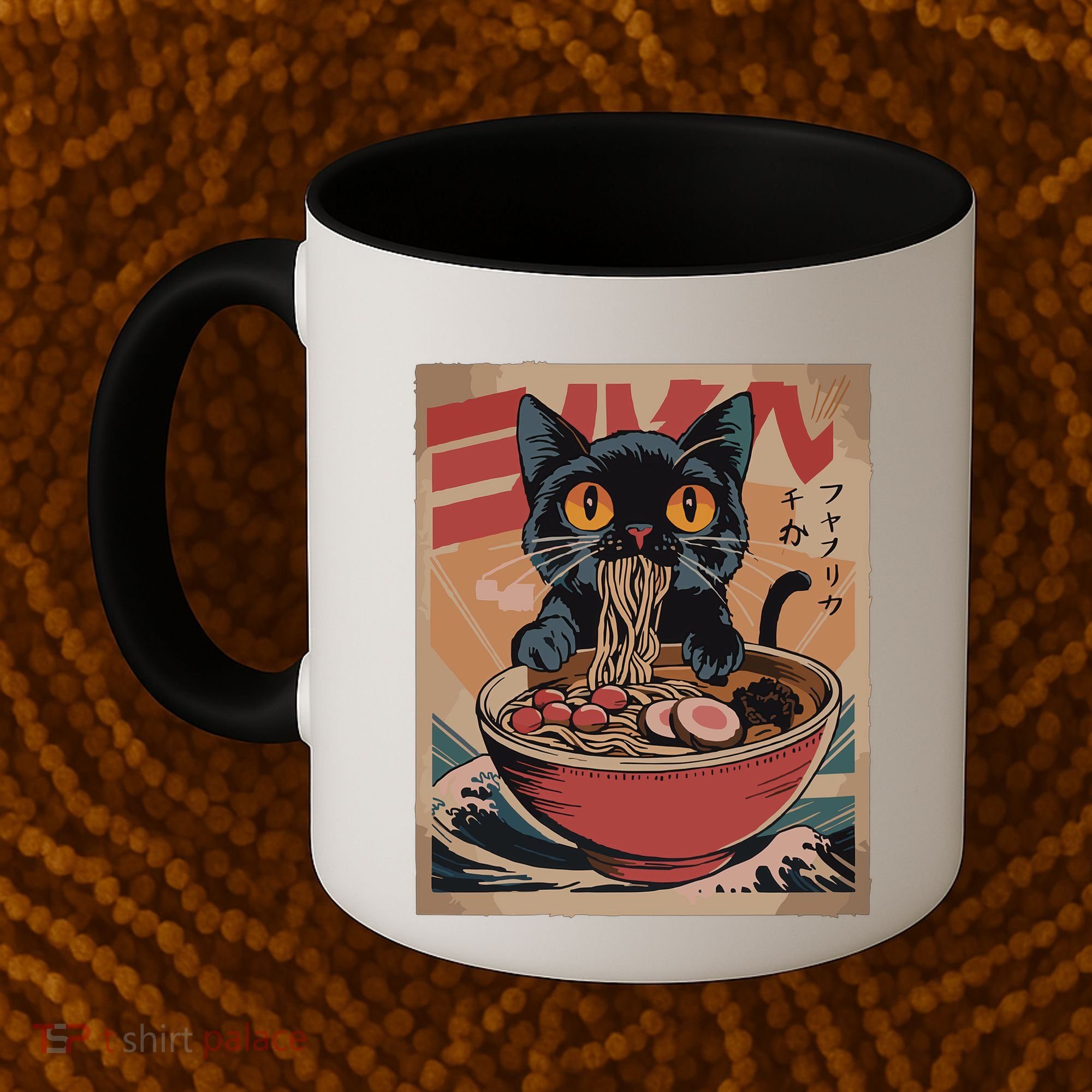 Cat Ramen Japanese Funny Graphic Kawaii Cat Anime Coffee Mug