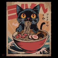Cat Ramen Japanese Funny Graphic Kawaii Cat Anime Coffee Mug thumb 5
