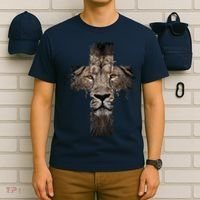 Christian Religious Jesus The Lion Of Judah Cross Retro T-Shirt thumb 6