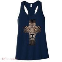 Christian Religious Jesus The Lion Of Judah Cross Retro Women's Tank Top thumb 0