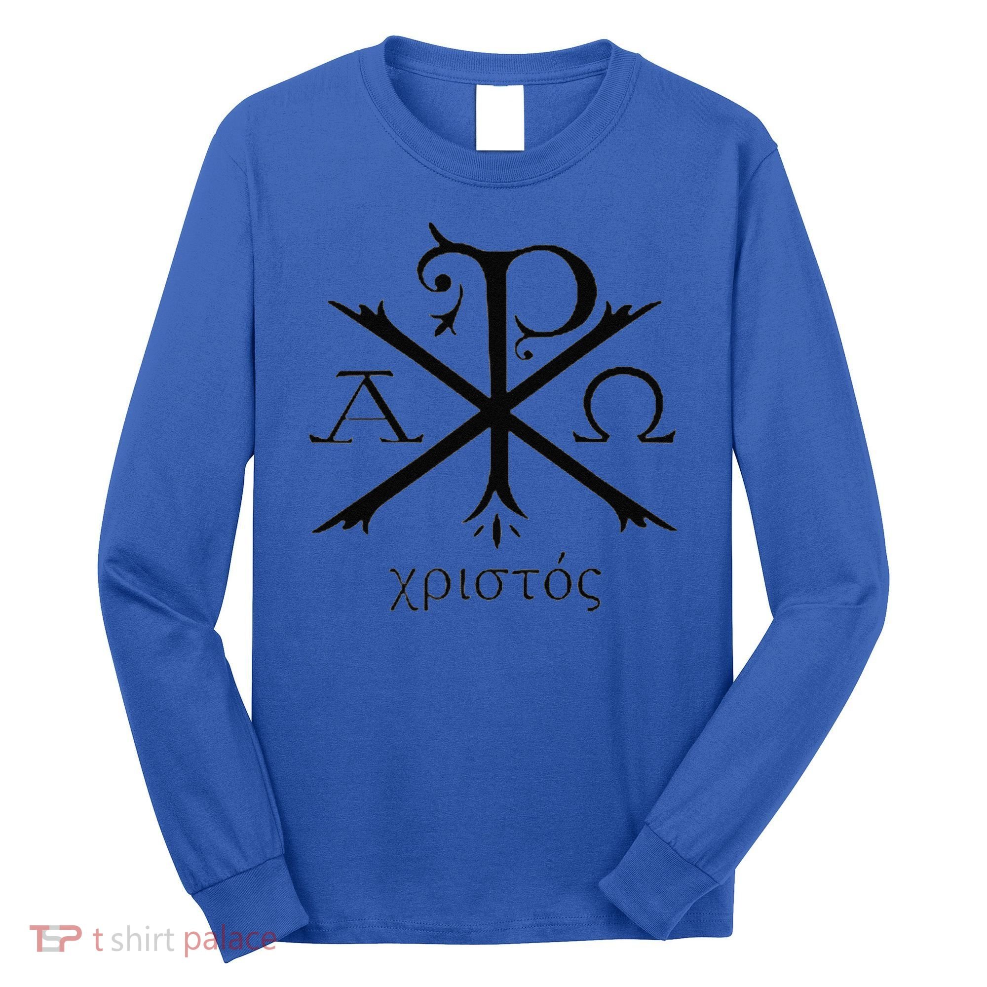 Chi Rho Jesus Christ Christian Ancient Monogram Gift Long Sleeve Shirt