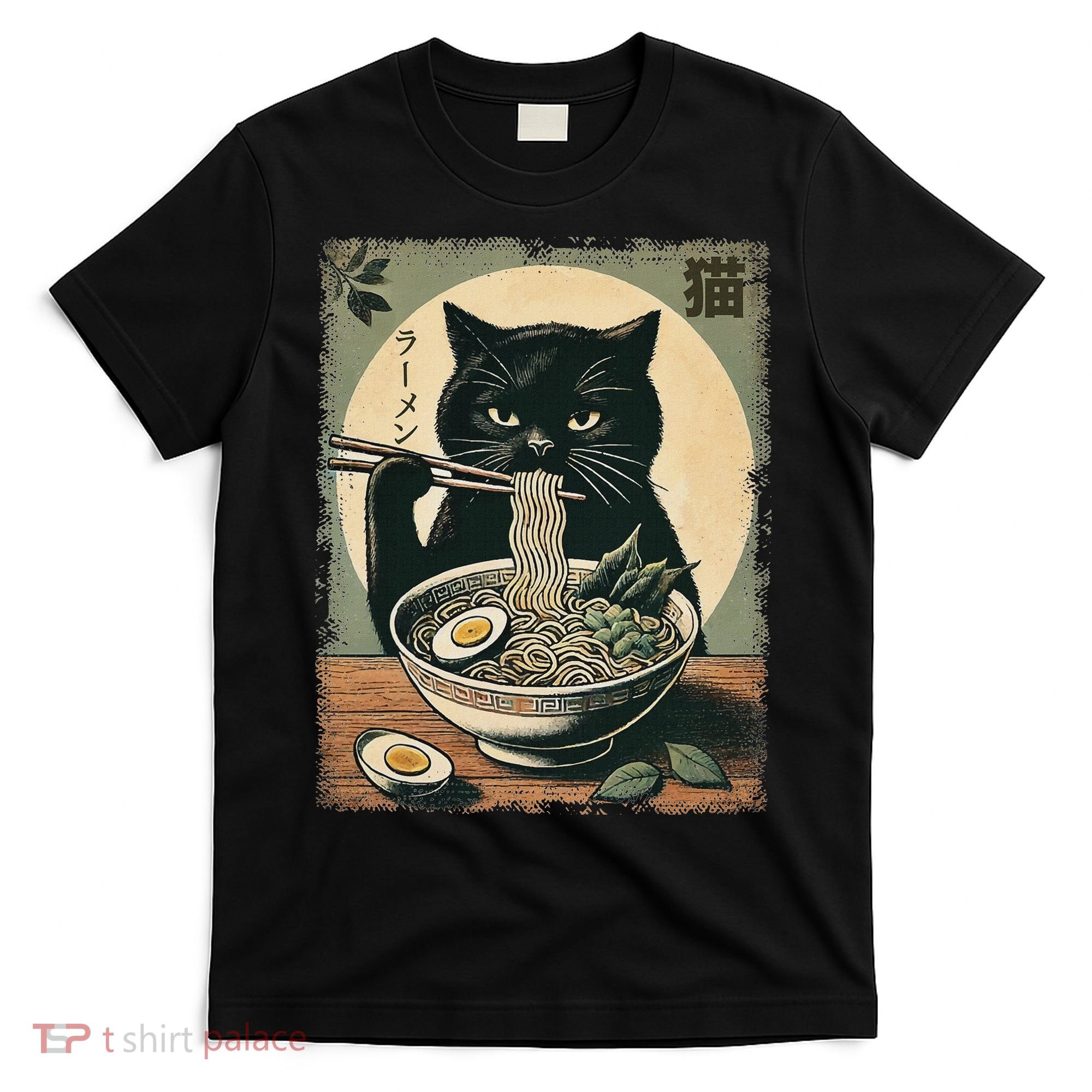 Cat Ramen Japanese Funny Graphic Kawaii Cat Anime Gifts T-Shirt