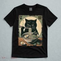 Cat Ramen Japanese Funny Graphic Kawaii Cat Anime Gifts T-Shirt thumb 5