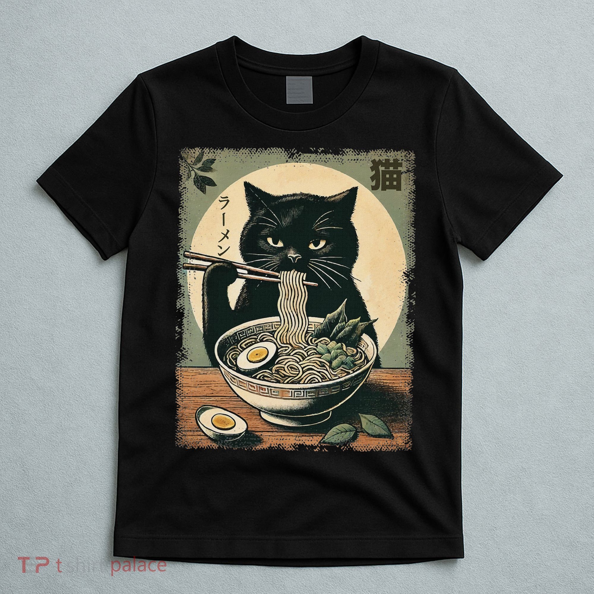 Cat Ramen Japanese Funny Graphic Kawaii Cat Anime Gifts T-Shirt