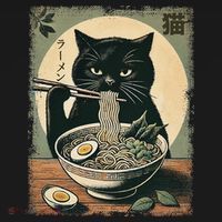 Cat Ramen Japanese Funny Graphic Kawaii Cat Anime Gifts Women's Hoodie thumb 2