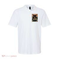 Cat Ramen Japanese Art Great Wave Kanagawa Funny Graphic Polo thumb 0