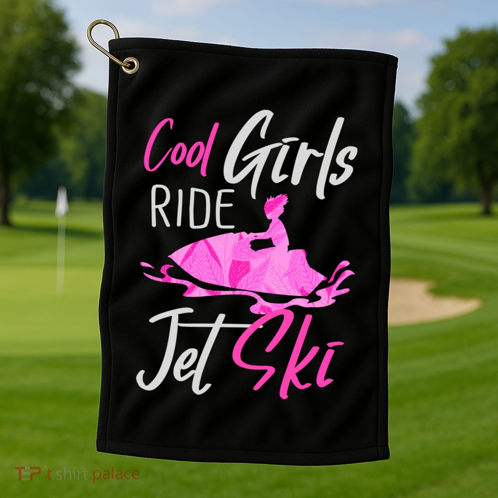Cool Ride Jet Ski Water Sport Funny Jetski Cute Gift Golf Towel