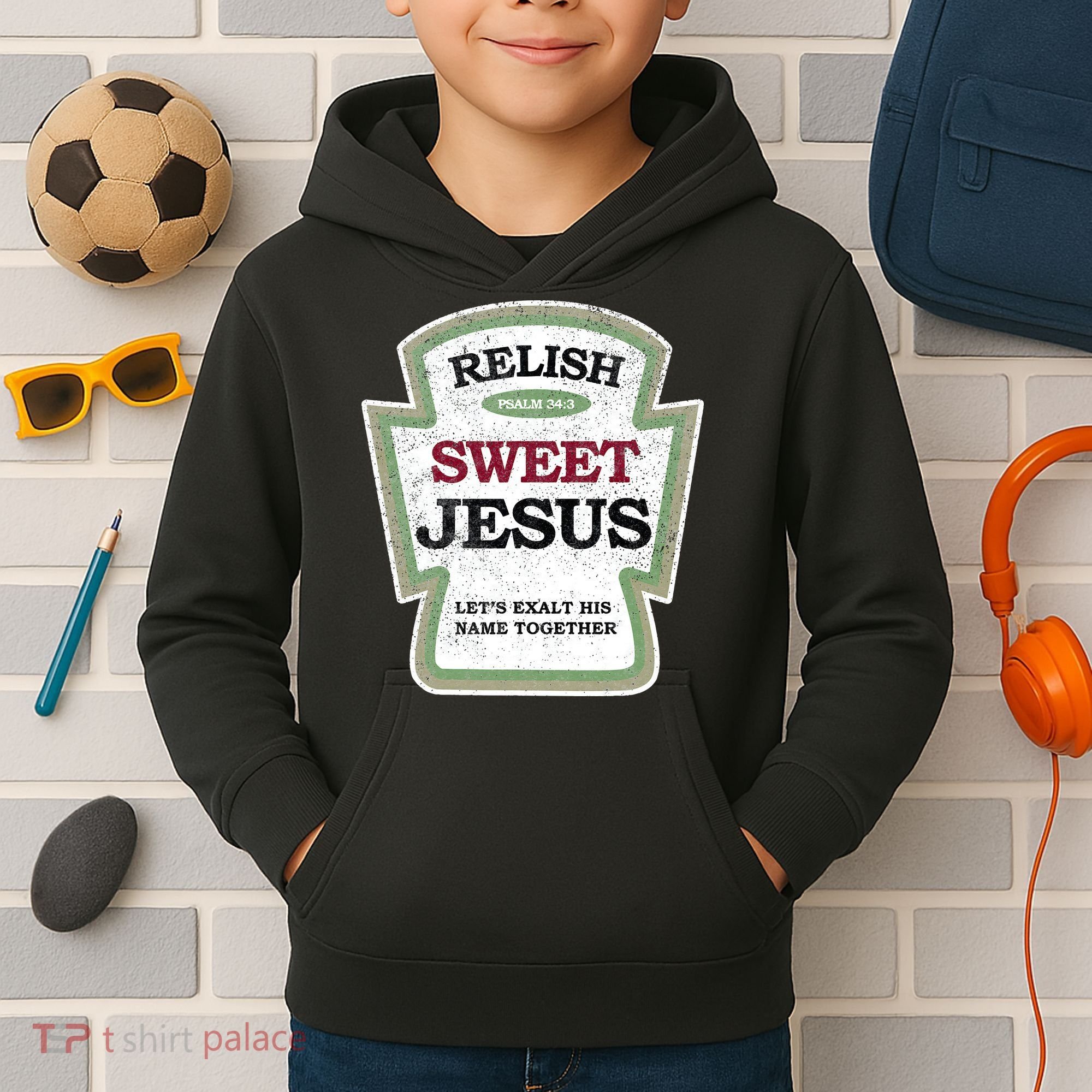 Christian Relish Jesus Kids Hoodie