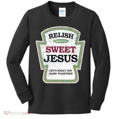 Christian Relish Jesus Kids Long Sleeve Shirt