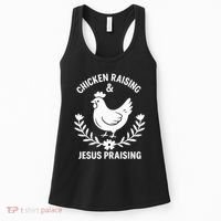Chicken Raising & Jesus Praising Women's Tank Top thumb 0