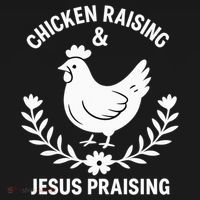 Chicken Raising & Jesus Praising Kids Long Sleeve Shirt thumb 2