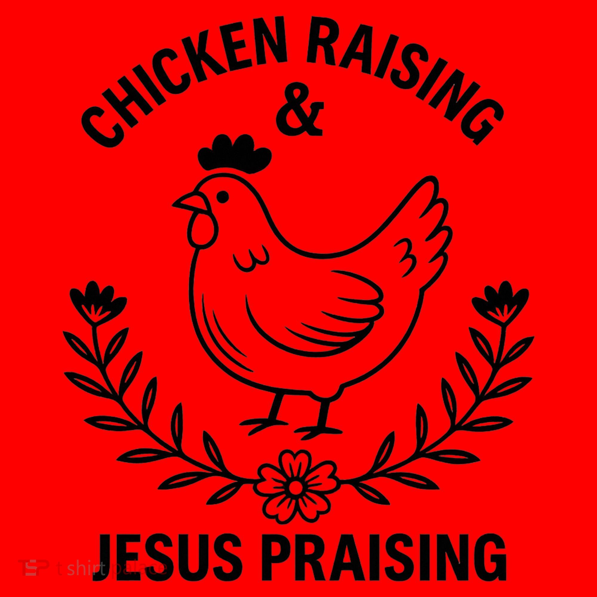 Chicken Raising & Jesus Praising Santa Hat
