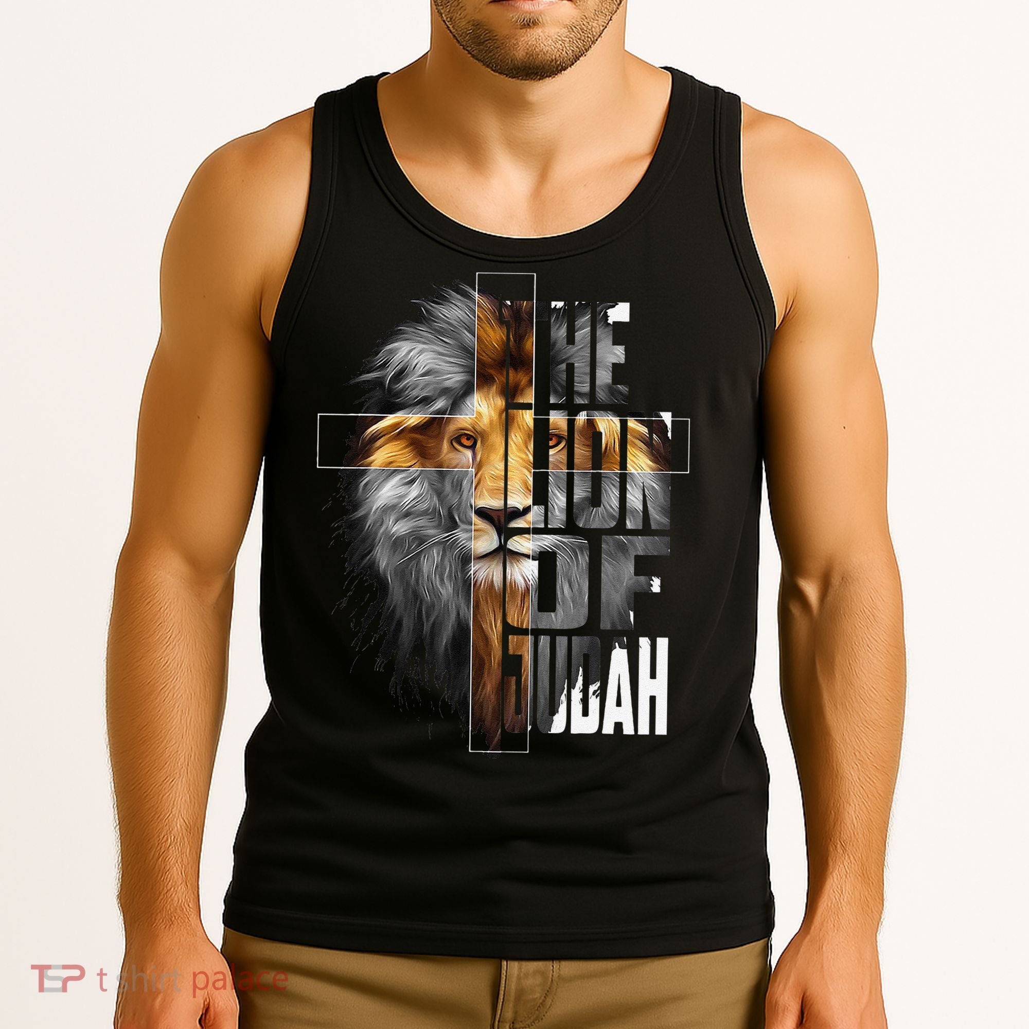 Christian Religious Jesus The Lion Of Judah Easter Yeshua Tank Top
