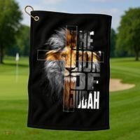 Christian Religious Jesus The Lion Of Judah Easter Yeshua Golf Towel thumb 1
