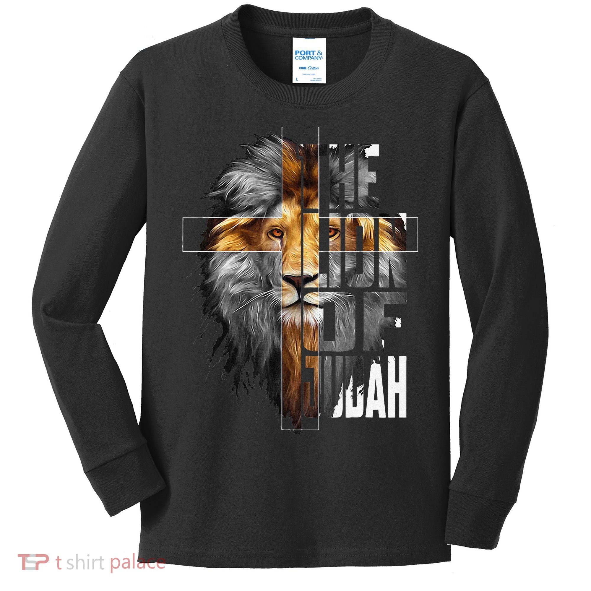 Christian Religious Jesus The Lion Of Judah Easter Yeshua Kids Long Sleeve Shirt