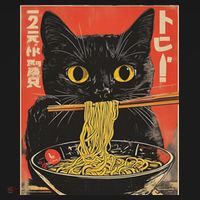 Cat Ramen Japanese Funny Anime S Kawaii Cat Women Sweatshirt thumb 3