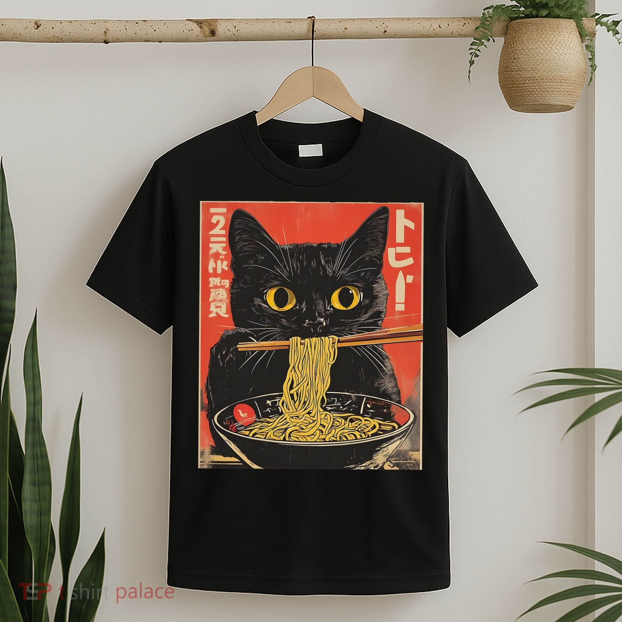 Cat Ramen Japanese Funny Anime S Kawaii Cat Women T-Shirt