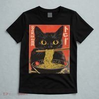 Cat Ramen Japanese Funny Anime S Kawaii Cat Women T-Shirt thumb 5