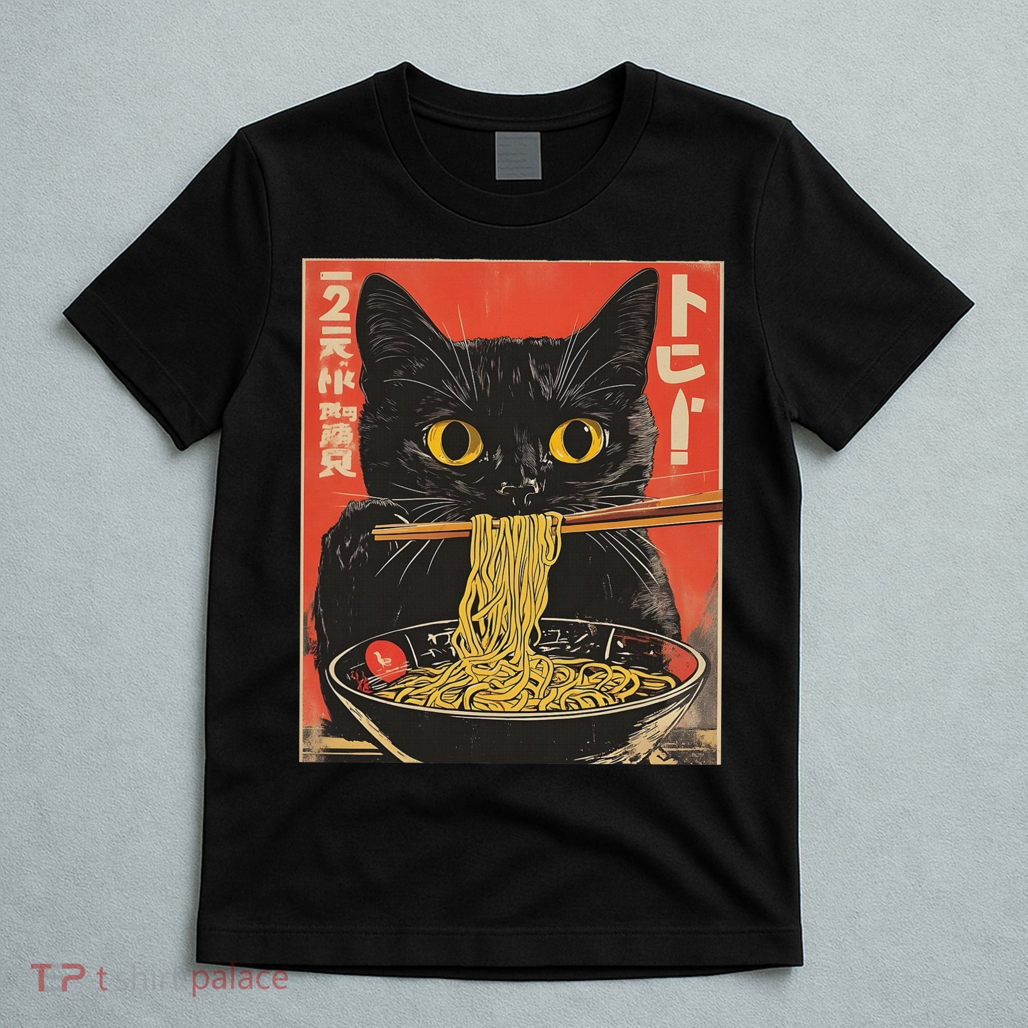 Cat Ramen Japanese Funny Anime S Kawaii Cat Women T-Shirt