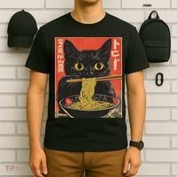 Cat Ramen Japanese Funny Anime S Kawaii Cat Women T-Shirt thumb 6