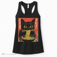 Cat Ramen Japanese Funny Anime S Kawaii Cat Women Women's Tank Top thumb 0