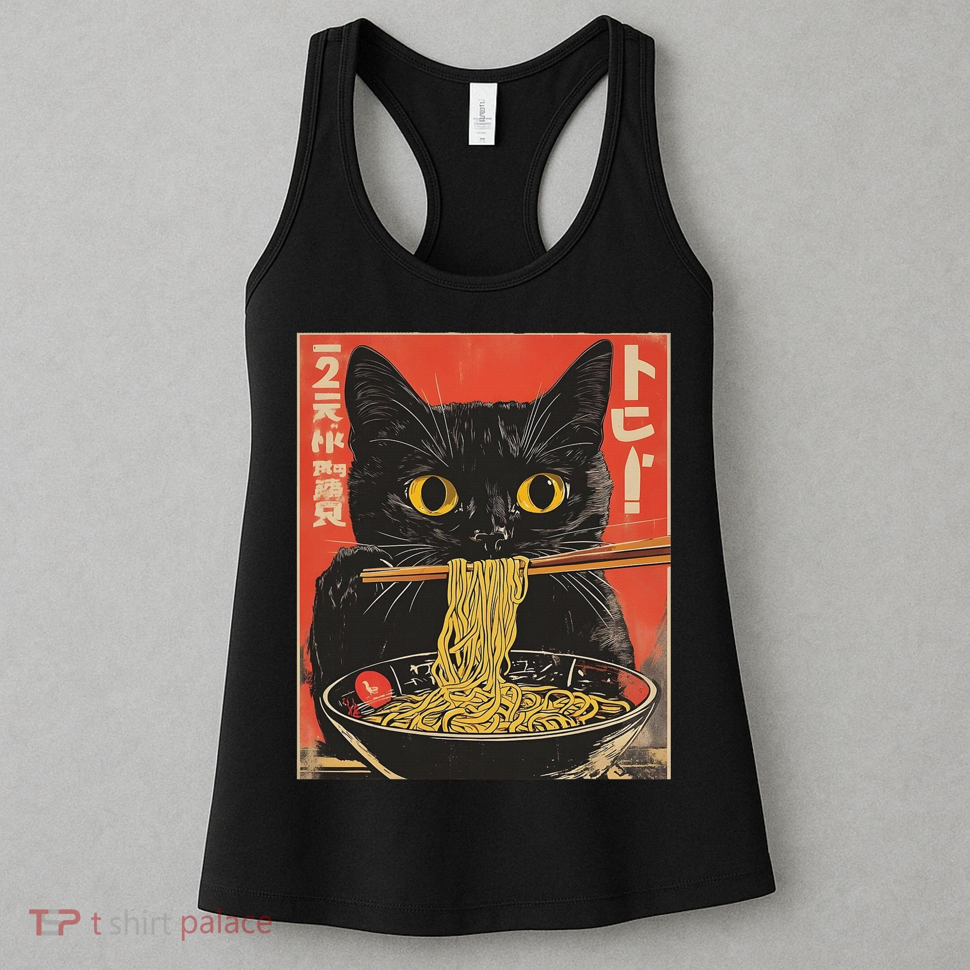 Cat Ramen Japanese Funny Anime S Kawaii Cat Women Women's Tank Top